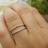 0.25 Carat (ctw) 18K White Gold Round White Diamond Ladies Anniversary Enhancer Guard Matching Wedding Band