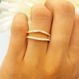 0.25 Carat (ctw) 18K Yellow Gold Round White Diamond Ladies Anniversary Enhancer Guard Matching Wedding Band