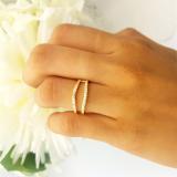0.25 Carat (ctw) 18K Yellow Gold Round White Diamond Ladies Anniversary Enhancer Guard Matching Wedding Band