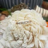 0.20 Carat (ctw) 14K Rose Gold Round Diamond Bridal Engagement Ring