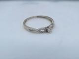 0.20 Carat (ctw) 14K White Gold Round Diamond Bridal Engagement Ring