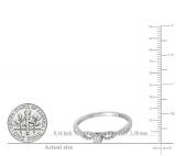 0.20 Carat (ctw) 14K White Gold Round Diamond Bridal Engagement Ring