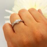 0.33 Carat (ctw) 18k White Gold Round Diamond Ladies Halo Style Bridal Engagement Ring Matching Band Set 1/3 CT