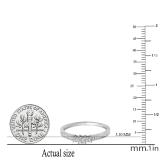 0.65 Carat (ctw) Sterling Silver Princess Cut Cubic Zirconia CZ Ladies Bridal 3 Stone Engagement Ring