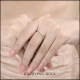 0.15 Carat (ctw) 18k Yellow Gold Round Diamond Ladies Anniversary Wedding Matching Band Stackable Ring