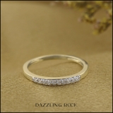 0.15 Carat (ctw) 18k Yellow Gold Round Diamond Ladies Anniversary Wedding Matching Band Stackable Ring