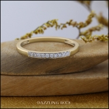 0.15 Carat (ctw) 18k Yellow Gold Round Diamond Ladies Anniversary Wedding Matching Band Stackable Ring