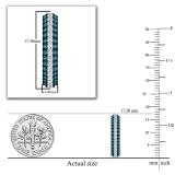 0.65 Carat (ctw) Round Blue and White Diamond Hinged Huggie Hoop Earrings for Women 5/8 CT in 14K White Gold