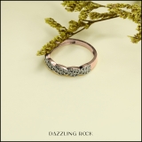 0.25 Carat (ctw) 18k Rose Gold Round Diamond Ladies Anniversary Wedding Stackable Band Swirl Ring 1/4 CT