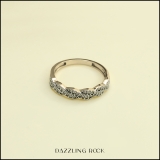 0.25 Carat (ctw) 18k Yellow Gold Round Diamond Ladies Anniversary Wedding Stackable Band Swirl Ring 1/4 CT