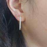 0.85 Carat (ctw) 18k Yellow Gold Round Diamond Ladies In and Out Hoop Earrings