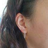 0.85 Carat (ctw) 18k Yellow Gold Round Diamond Ladies In and Out Hoop Earrings