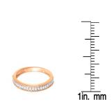 0.23 Carat (ctw) 10k Rose Gold Round Diamond Ladies Milgrain Anniversary Wedding Stackable Band 1/4 CT