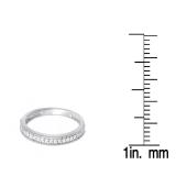0.23 Carat (ctw) 18k White Gold Round Diamond Ladies Milgrain Anniversary Wedding Stackable Band 1/4 CT