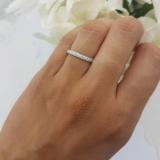 0.23 Carat (ctw) 18k White Gold Round Diamond Ladies Milgrain Anniversary Wedding Stackable Band 1/4 CT