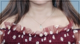 2mm Round Natural Emerald & White Diamond Traditional Hamsa Hand Pendant with 18 inch Gold Chain for Her in 18K Yellow Gold