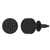 Round Black Diamond Beaded Stud Earrings for Women (6.80 Ctw, Color Black, Clarity Opaque) in Black Plated 925 Sterling Silver in Push Back