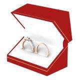1.00 Carat (ctw) 10k Rose Gold Princess Cut 3 Stone Diamond Ladies Engagement Bridal Ring Set Matching Band 1 CT
