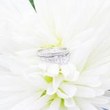 1.00 Carat (ctw) 10k White Gold Princess Cut 3 Stone Diamond Ladies Engagement Bridal Ring Set Matching Band 1 CT