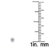 0.40 Carat (ctw) 10K White Gold Round Cut White Diamond & Pink Sapphire Ladies Cluster Flower Stud Earrings