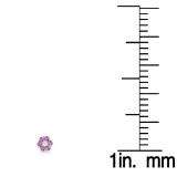 0.40 Carat (ctw) 14K White Gold Round Cut White Diamond & Pink Sapphire Ladies Cluster Flower Stud Earrings