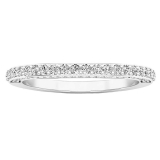 14k White Gold Round White Diamond Ladies Wedding Band