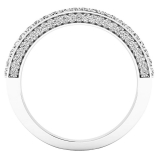 14k White Gold Round White Diamond Ladies Wedding Band