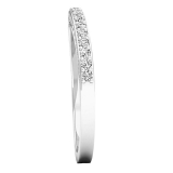 14k White Gold Round White Diamond Ladies Wedding Band