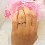 0.36 Carat (ctw) 14k White Gold Round Blue Sapphire & White Diamond Ladies Anniversary Wedding Band Stackable Ring 1/3 CT