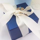 1.00 Carat (ctw) 14k Rose Gold Round Blue Diamond Ladies Bridal Engagement Ring Set With Matching Band 1 CT