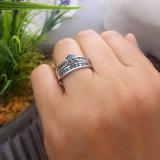 1.00 Carat (ctw) 14k White Gold Round Blue Diamond Ladies Bridal Engagement Ring Set With Matching Band 1 CT