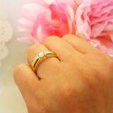 1.00 Carat (ctw) 14k Yellow Gold Round Blue Sapphire & White Diamond Ladies Bridal Engagement Ring Set With Matching Band 1 CT