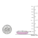 1.30 Carat (ctw) 14K White Gold Round Pink Sapphire Ladies Pave Set Anniversary Wedding Eternity Ring Band 1 1/3 CT