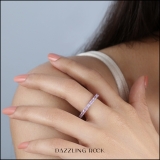 1.80 Carat (ctw) 14K White Gold Round Pink Sapphire Ladies Eternity Wedding Anniversary Stackable Ring Band 1 3/4 CT