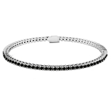 5.00 Carat (ctw) 10K White Gold Round Cut Real Black Diamond Ladies Tennis Bracelet 5 CT