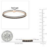 5.00 Carat (ctw) 10K White Gold Round Cut Real Black Diamond Ladies Tennis Bracelet 5 CT