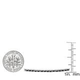 2.00 Carat (ctw) 18K White Gold Round Cut Real Black Diamond Ladies Tennis Bracelet 2 CT