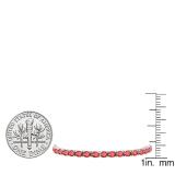 5.00 Carat (ctw) 14K White Gold Round Cut Real Ruby Ladies Tennis Bracelet 5 CT