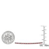 1.50 Carat (ctw) 14K White Gold Round Cut Real Ruby Ladies Tennis Bracelet 1 1/2 CT