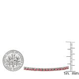 3.00 Carat (ctw) 18K White Gold Round Cut Real Ruby Ladies Tennis Bracelet 3 CT