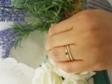 0.33 Carat (ctw) 10K Yellow Gold Round Cut Blue Sapphire & White Diamond Ladies Bridal Engagement 3 Stone Ring With Matching Wedding Band Set 1/3 CT