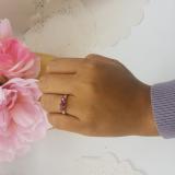 0.90 Carat (ctw) 10K Yellow Gold Round Cut Red Ruby & White Diamond Ladies 3 Stone Engagement Bridal Ring