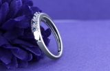 0.25 Carat (ctw) 14k White Gold Round Blue & White Diamond Ladies Anniversary Wedding Band Ring 1/4 CT