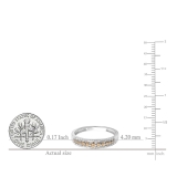 0.25 Carat (ctw) 14k White Gold Round Champagne & White Diamond Ladies Anniversary Wedding Band Ring 1/4 CT