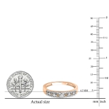 0.25 Carat (ctw) 10k Rose Gold Round Champagne & White Diamond Ladies Anniversary Wedding Band Ring 1/4 CT