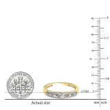 0.25 Carat (ctw) 10k Yellow Gold Round Champagne & White Diamond Ladies Anniversary Wedding Band Ring 1/4 CT