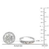 0.25 Carat (ctw) 14k White Gold Round Champagne & White Diamond Ladies Anniversary Wedding Band Ring 1/4 CT
