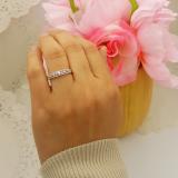 0.25 Carat (ctw) 10k Rose Gold Round Pink Sapphire & White Diamond Ladies Anniversary Wedding Band Ring 1/4 CT