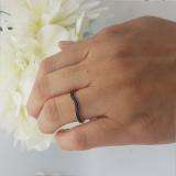 0.15 Carat (ctw) 10K Yellow Gold Round Blue Sapphire Ladies Anniversary Wedding Band Guard Ring