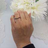 0.15 Carat (ctw) 10K Yellow Gold Round Blue Sapphire Ladies Anniversary Wedding Band Guard Ring
